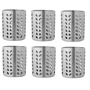 Dynore Stainless Steel Leaf Cutlery Holder- Set of 6