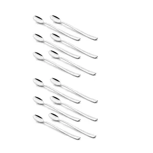 Dynore Stainless Steel 12 Pcs Soda Spoons/Bournvita/Horlicks Spoon/Milkshake Spoon/Bar Spoon 8 inch- Set of 12
