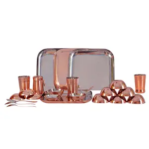 Dynore 24 Pcs Dinner Set With Bottom Copper Plating