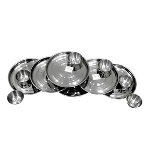Dynore Set of 12 Snacks Set - 6 Plates and 6 Sauce Cup