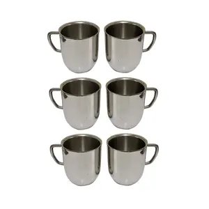 Dynore Set of 6 Double Wall Large Cappucino Tea/Coffee Mugs- Set of 6