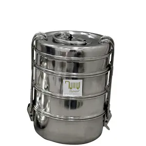 Dynore Stainless Steel Clip Tiffin with 4 Compartment