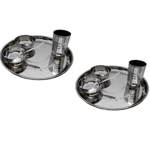 Dynore Stainless Steel 10pcs Couple Dinner Set