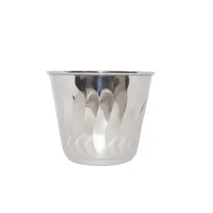 Dynore Stainless Steel Flower Pot/ Round Plant Planter