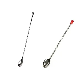 Dynore Stainless Steel Teardrop Bar Spoon- Set of 2