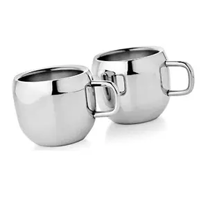 Dynore Set of 2 Double Wall Apple Tea Cups