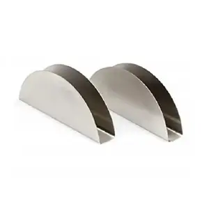 Dynore Stainless Steel Half Moon Shape Napkin Holder- Set of 2