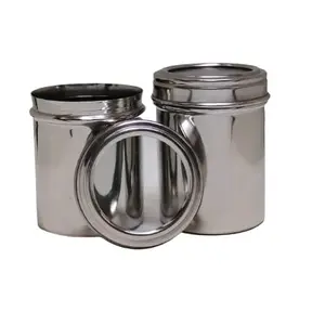 Dynore Stainless steel Containers Set || kitchen organizer box || Container jar || for Storage Multipurpose (set of 2)