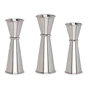 Dynore Stainless Steel Japanese Peg Measure Set of 3-20/40, 30/60, 25/50 ml