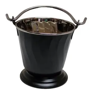 Dynore Stainless Steel Black Matt Serving Bucket/Balti/Gravy Serving Bucket