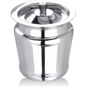 Dynore Stainless Steel Apple Shaped Ghee Pot Container - 300 ml