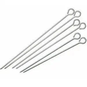 Dynore Stainless Steel 12 Inch Barbeque Rods- Set of 6