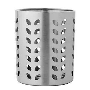 Dynore Stainless Steel Leaf Hole Cutlery Holder
