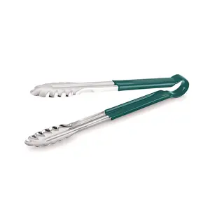 Dynore Stainless Steel Green Vinyl Coated Utility Tong 23 cm Long
