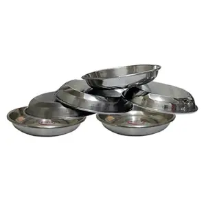 Dynore 6 pcs Stainless Steel Dessert Plates