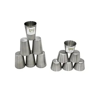 Dynore Stainless Steel Set of 12- 30/50 ml Shot Glass