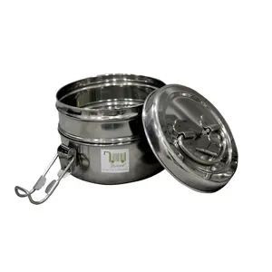Dynore Stainless Steel Clip Tiffin for 2 Compartment