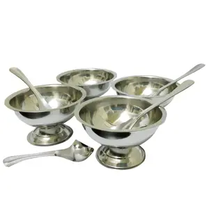 Dynore 8 Piece Set of Ice-Cream Cups with Ice Cream Spoon - 4 Piece Each