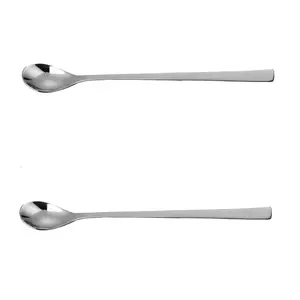 Dynore Stainless Steel 2 Pcs Soda Spoons/Bournvita/Horlicks Spoon/Milkshake Spoon/Bar Spoon 8 inch- Set of 2