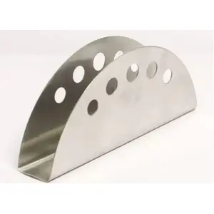 Dynore Stainless Steel Round Hole Napkin Holder for Restaurant, Office and Desk