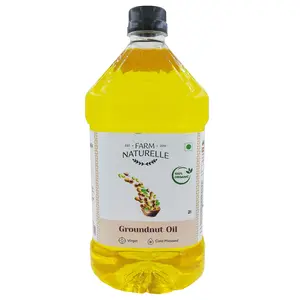 Farm Naturelle-Organic 2 ltr Virgin Cold Pressed Kachi Ghani Ground Nut | Groundnut (Peanut/ Moongphali) Oil, 2 Ltr Oil
