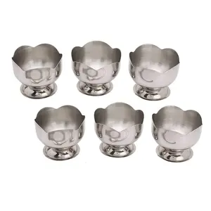 Dynore Set of 6 Lotus Ice Cream Cup/Soup Bowl