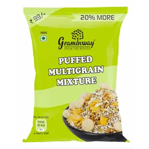 GRAMINWAY  High in Fiber Tasty & Healthy Snacks Diet Puffed Multigrain 200G