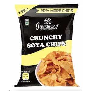 GRAMINWAY  High in Fiber Tasty & Healthy Snacks Diet Soya Chips 100 gm