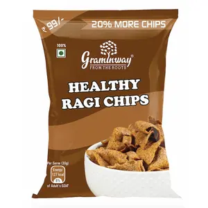 GRAMINWAY  Healthy Ragi Chips | Roasted Crunchy Evening Munchies 100 Grams