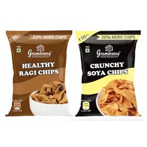 Graminway Crunchy SOYA Chips and Healthy Ragi Chips -2 x 100gm