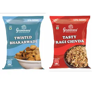 Graminway Tasty Ragi Chiwda -160gm and Twisted Bhakarwadi- 200gm