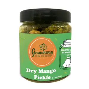 GRAMINWAY Dry Mango Pickle (Less Oil) 200gm - Aam Ka Achar