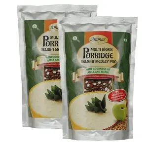 Ammae Multigraiin Porridge Delight Medley PRO 425g Value Pack Suitable for Without or Chemicand No added or Salt