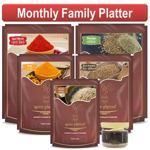 Spice Platter Monthly Family Spice Platter Combo Pack(Red Chilli Powder Dhaniya Haldi Jeera Hing Amchur)