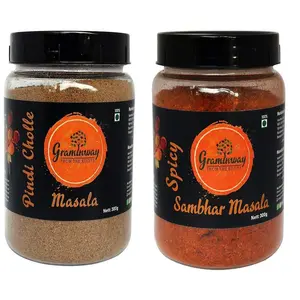 Graminway Pindi Cholle Masala and Spicy Sambhar Masala - 200gm Each