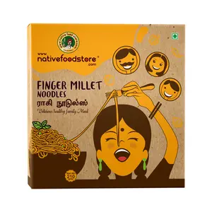 Native Food Store Ragi / Finger Millet Noodles, Easy to Cook Healthy Millet Noodles - 210 GM