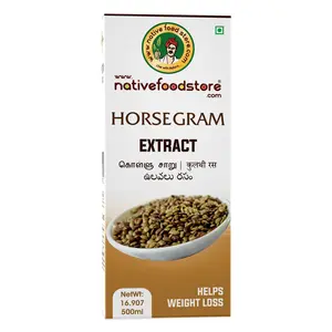 Native Food Store Horse Gram Herbal Juice 500 ML - for Weight Loss, Helps to maintain Blood Sugar Level 