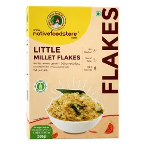 Native Food Store Samai / Little Millet Flakes, Healthy Millet Flakes, Low in calories and Gluten free - 500 GM