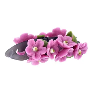 YOU & YOURS Banana Hair Clip Handmade Artificial Flowers Jewelry for Girls & Women