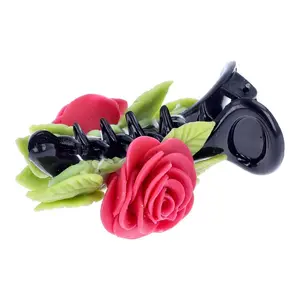 YOU & YOURS Banana Hair Clip Handmade Artificial Flowers Jewelry for Girls & Women