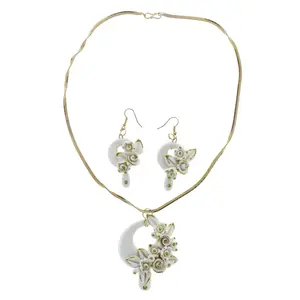 YOU & YOURS Nackles jewellery Set Handmade Artificial flowers jewelry for women