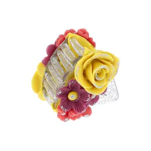 YOU & YOURS Hair clutcher Handmade Artificial Flowers Jewelry for girls women kids