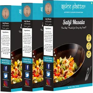 Spice Platter Sabji Masala - Vegetable Spice Mix - Pack of 3-100g Each
