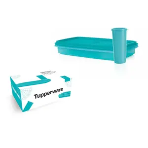 Tupperware SLEEK LUNCH 1pc+ 12OZ TUMBLER 1pc (BLUE)