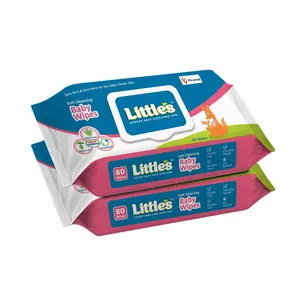 Little's Soft Cleansing Wipes Lid 80 Wipes (Pack of 2)