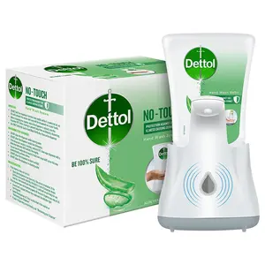 Dettol Handwash No-Touch Automatic Dispenser Device with Aloe Vera Refill 250ml | Aloe Vera & Moisturizer | 10X Better Protection from Germs