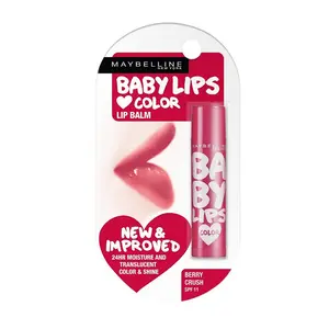 Maybelline New York Lip Balm With SPF Moisturises and Protects from the Sun k ita & Lips Cherry Kiss Lips Berry Crush 4g