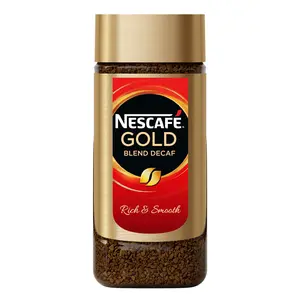 Nescafe Gold Blend Imported Decaf Coffee Powder Glass Jar Arabica and Robusta beans100 g