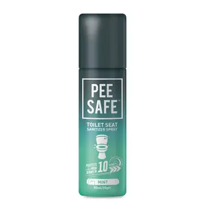 Pee Safe Toilet Seat Sanitizer Spray - 50 ml (Pack of 2 Mint)