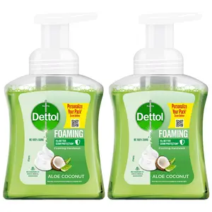 Dettol Foaming Handwash Pump - Aloe Coconut (Pack of 2-250ml each) | Rich Foam | Moisturizing Hand Wash | Soft on Hands